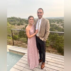 Birdy Grey floral one shoulder bridesmaid dress